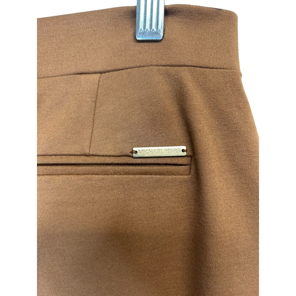 TG-45 Michael Kors Women’s Size Medium Brown Trousers with Gold Tone Button