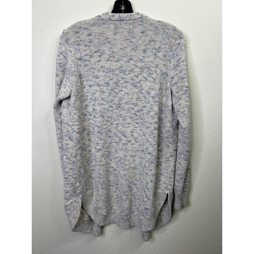 #1083 LOFT Women's Multicolor Knit Open Cardigan Sweater Size M Cotton Blend