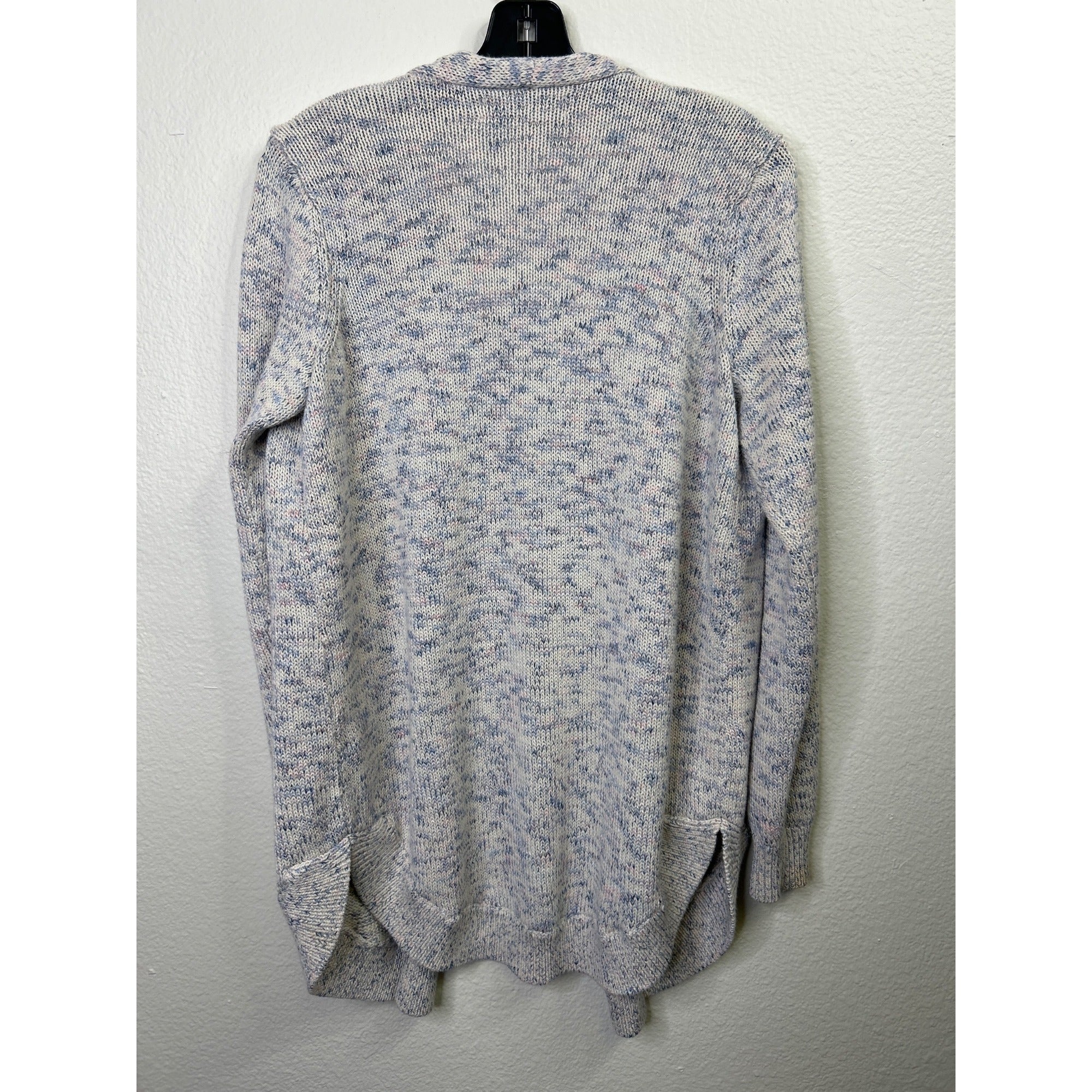 #1083 LOFT Women's Multicolor Knit Open Cardigan Sweater Size M Cotton Blend