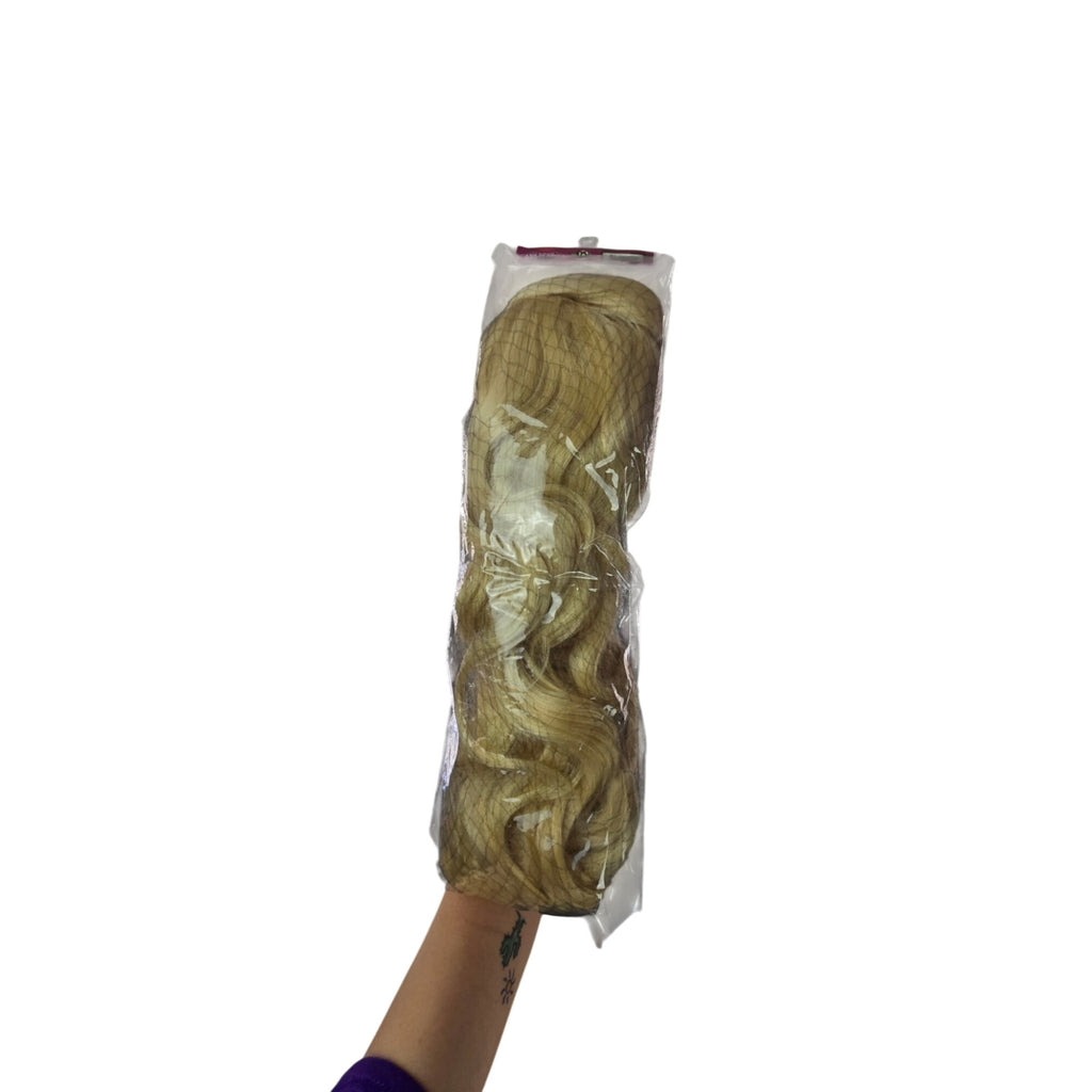Blonde Wavy Clip-In Hairpiece With Adjustable Cap