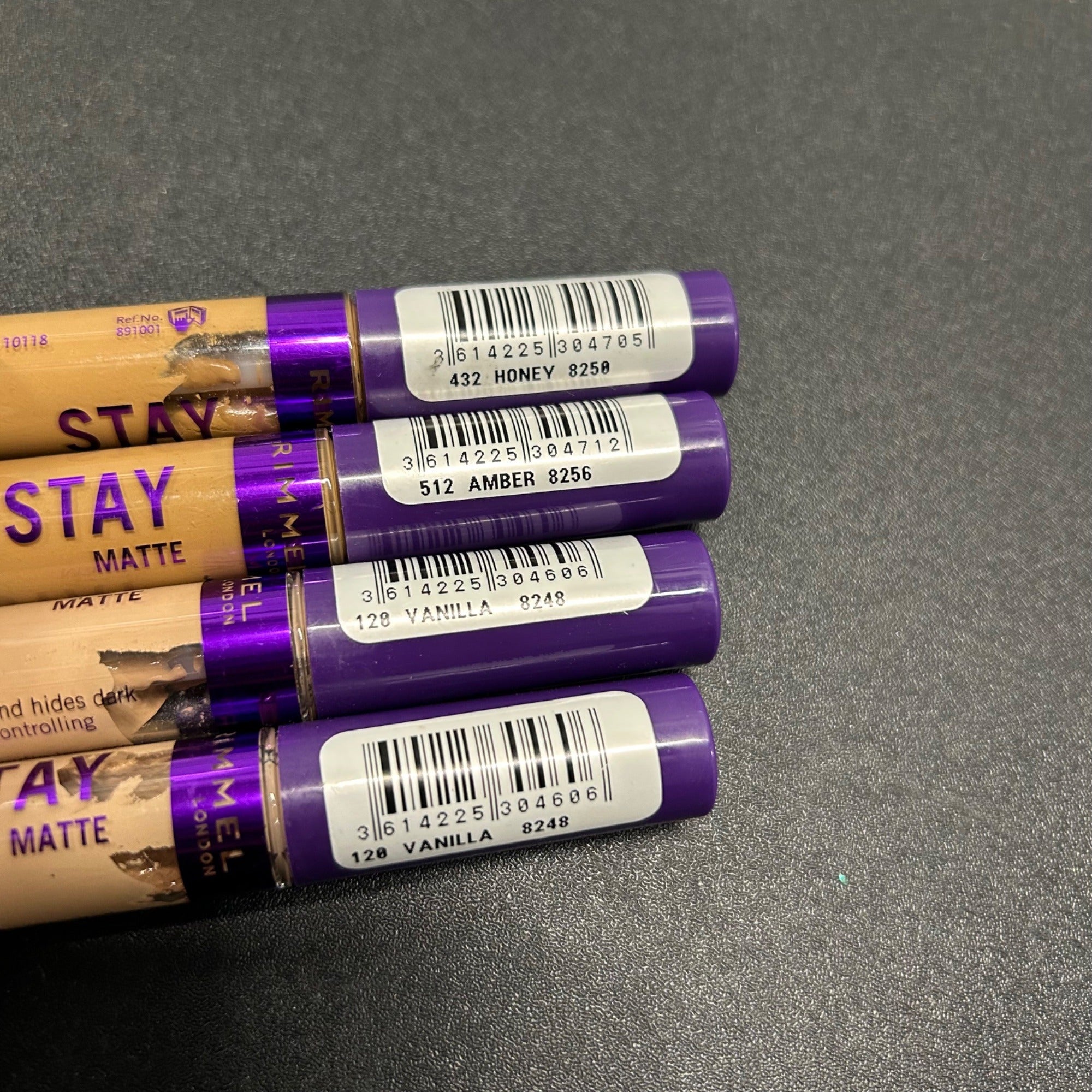 Rimmel Stay Matte Liquid Concealer 4-Pk  Shades: Honey Amber Vanilla