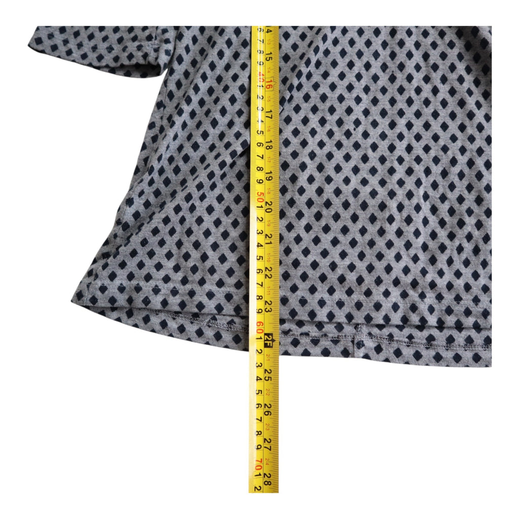 Victoria's Secret Gray V-Neck Half Button Up Elbow Length T-Shirt Size Small