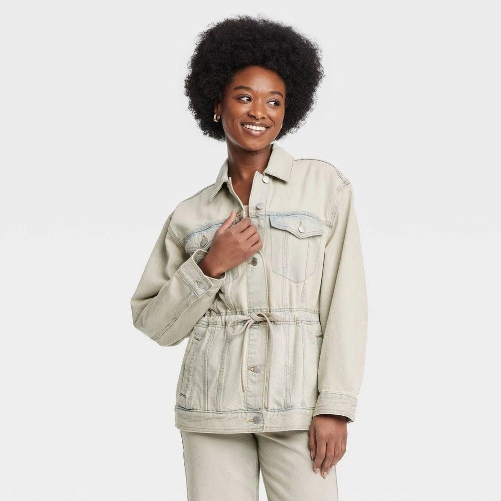 K-83 Universal Thread Women's Denim Cinched Jacket Vintage Wash Size XS
