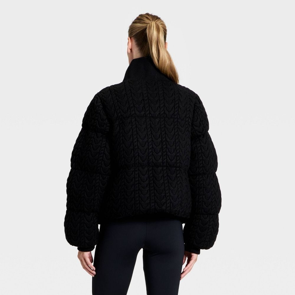 K-101  Women's Puffer Jacket - Black Size Medium