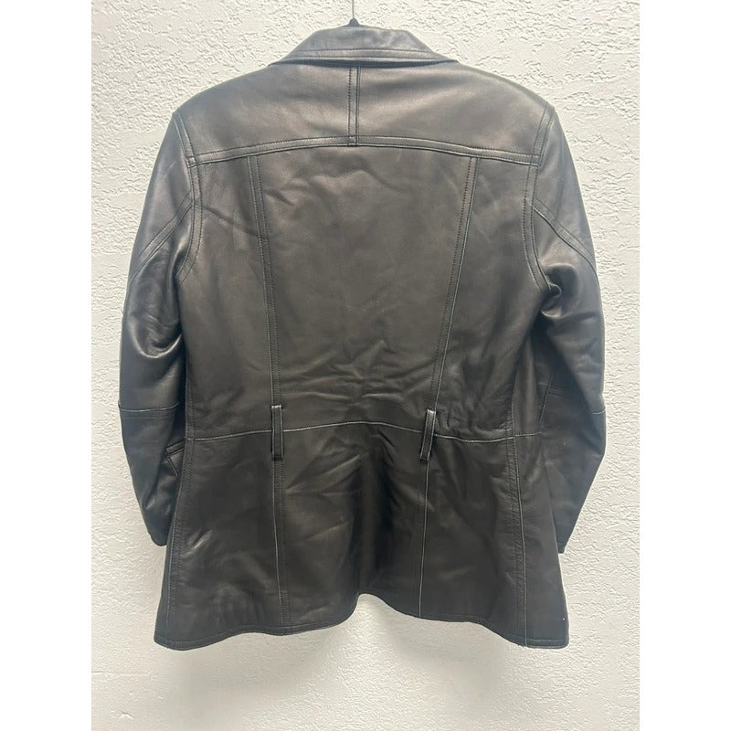 Marc New York Black Leather Jacket, Small