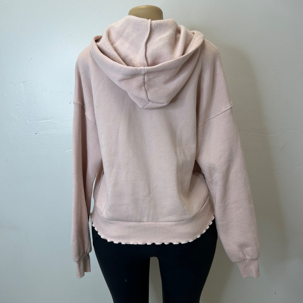 K-88 Wild Fable Women's XXS Merrow Edge Hooded Zip-up Sweatshirt - Blush