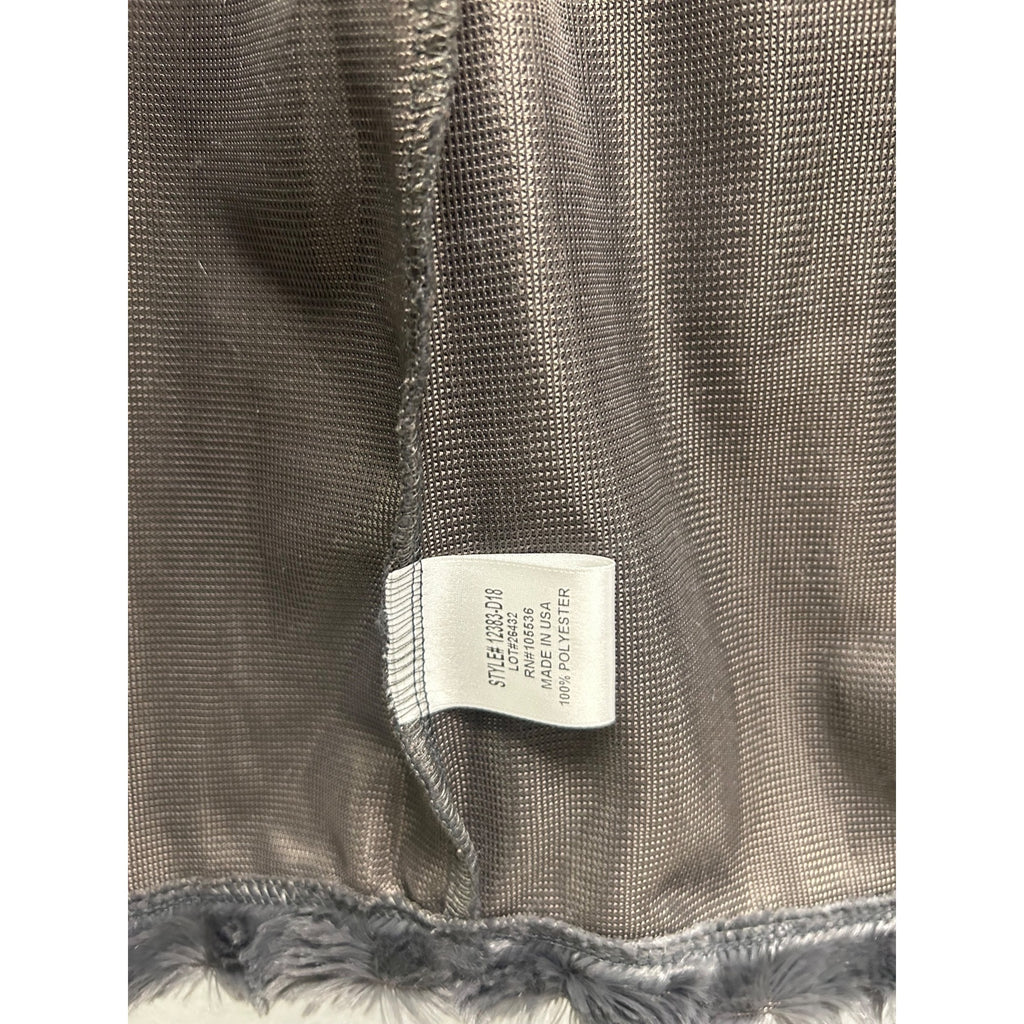 Slinky Brand Women’s Medium Gray Faux Fur Long Duster Vest