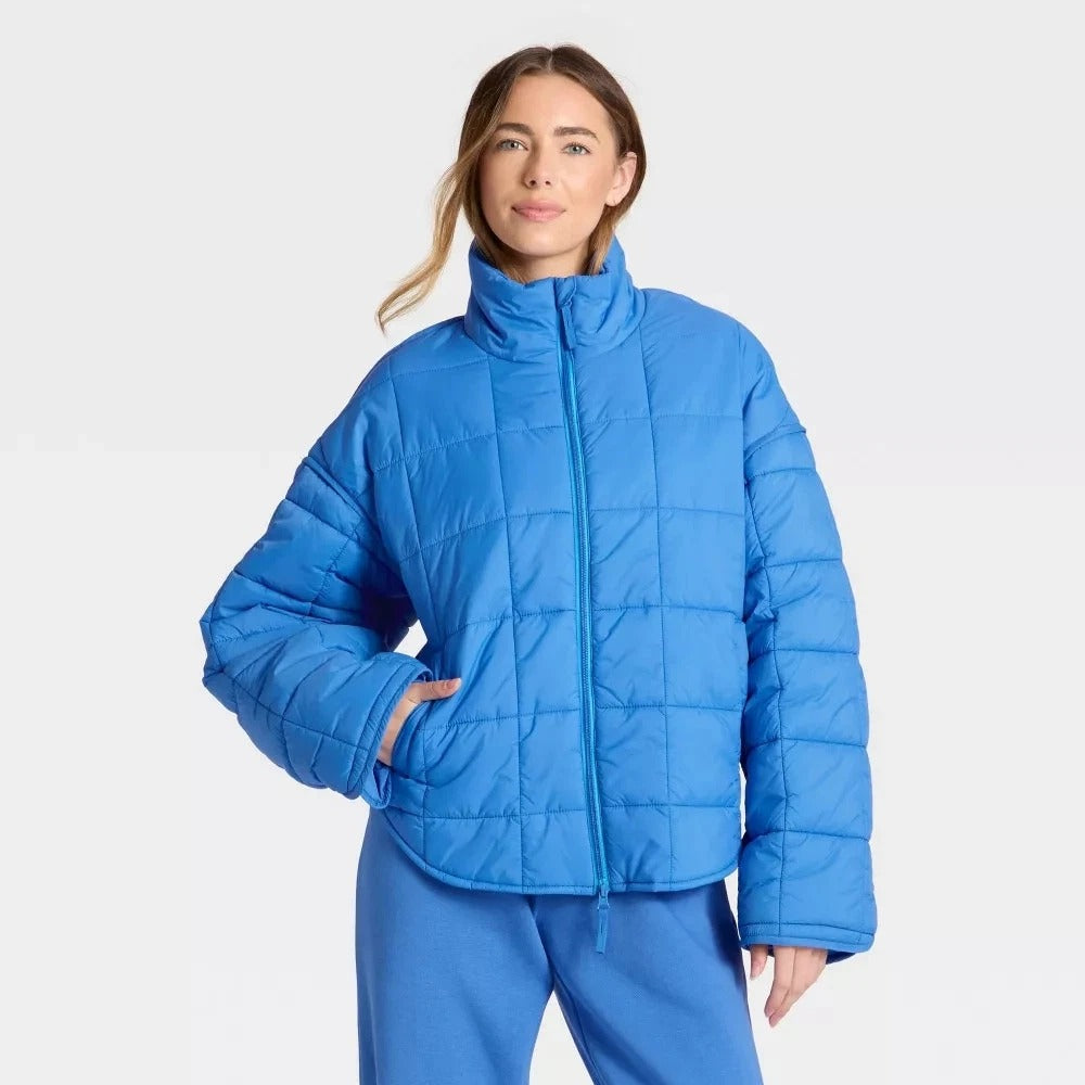 K-62 JoyLab Women's Oversized Quilted Puffer Jacket Size XXS