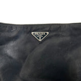 Prada Black Shoulder Purse Spazzolato-Trimmed Tessuto Pochette