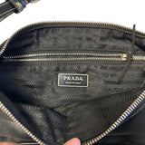 Prada Black Shoulder Purse Spazzolato-Trimmed Tessuto Pochette