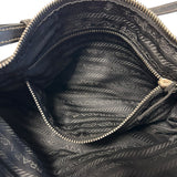 Prada Black Shoulder Purse Spazzolato-Trimmed Tessuto Pochette