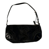 Prada Black Shoulder Purse Spazzolato-Trimmed Tessuto Pochette