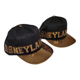 Disneyland Resort Black & Gold Snapback Caps Set Of 2 Adjustable Adult Size, NWT