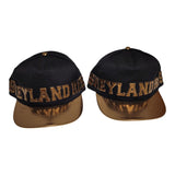 Disneyland Resort Black & Gold Snapback Caps Set Of 2 Adjustable Adult Size, NWT