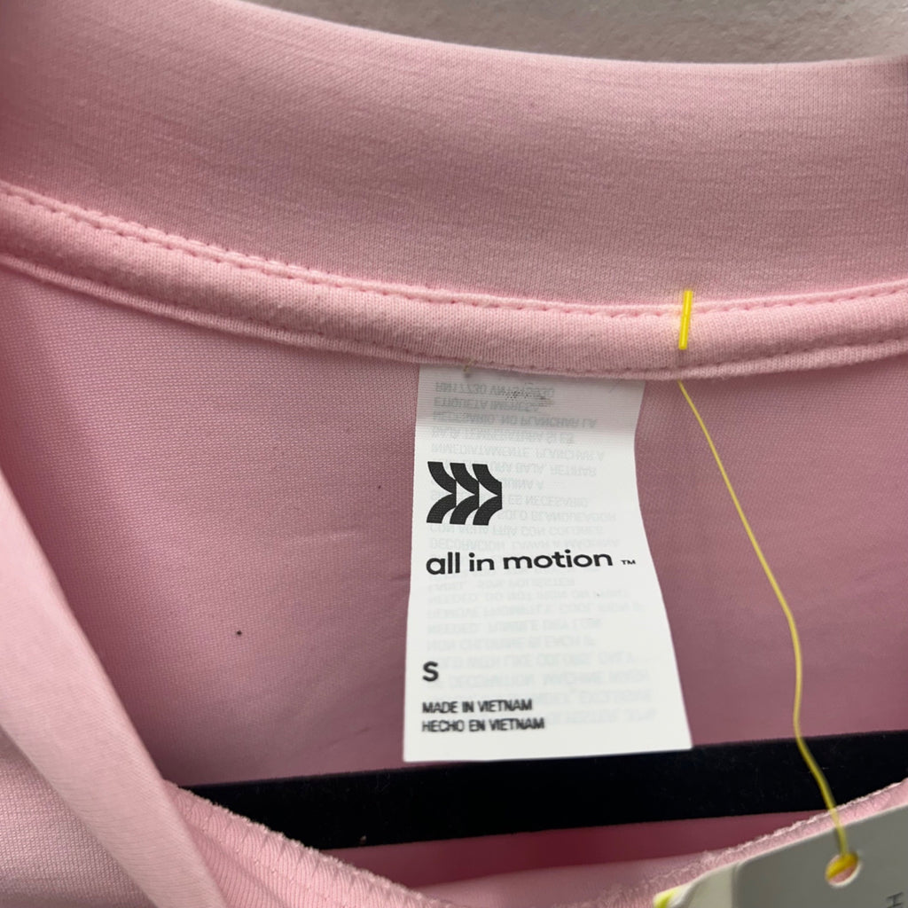 K-165 All in Motion Women's Small Lace Trim Crewneck Sweatshirt Light Pink