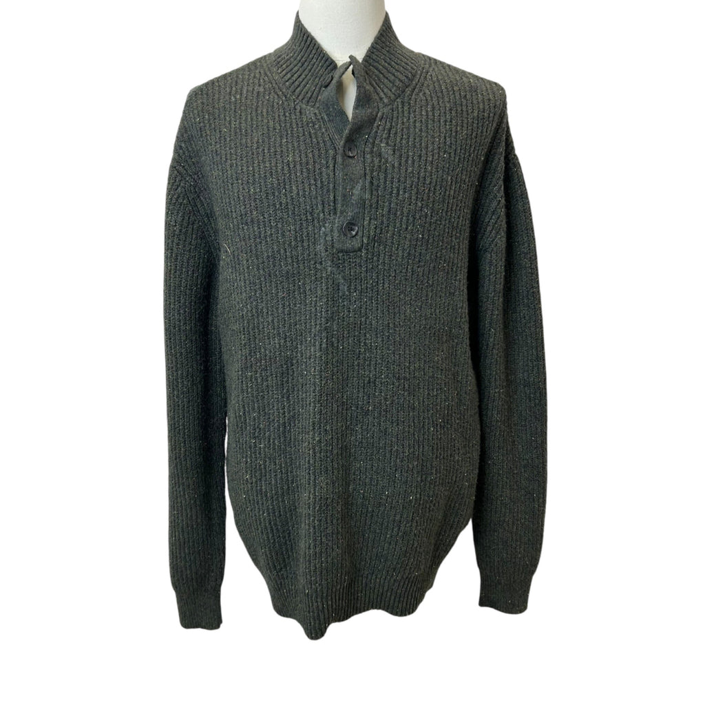 K-117 Goodfellow & Co Men's Ribbed Knit Pullover Sweater Dark Green Size Large
