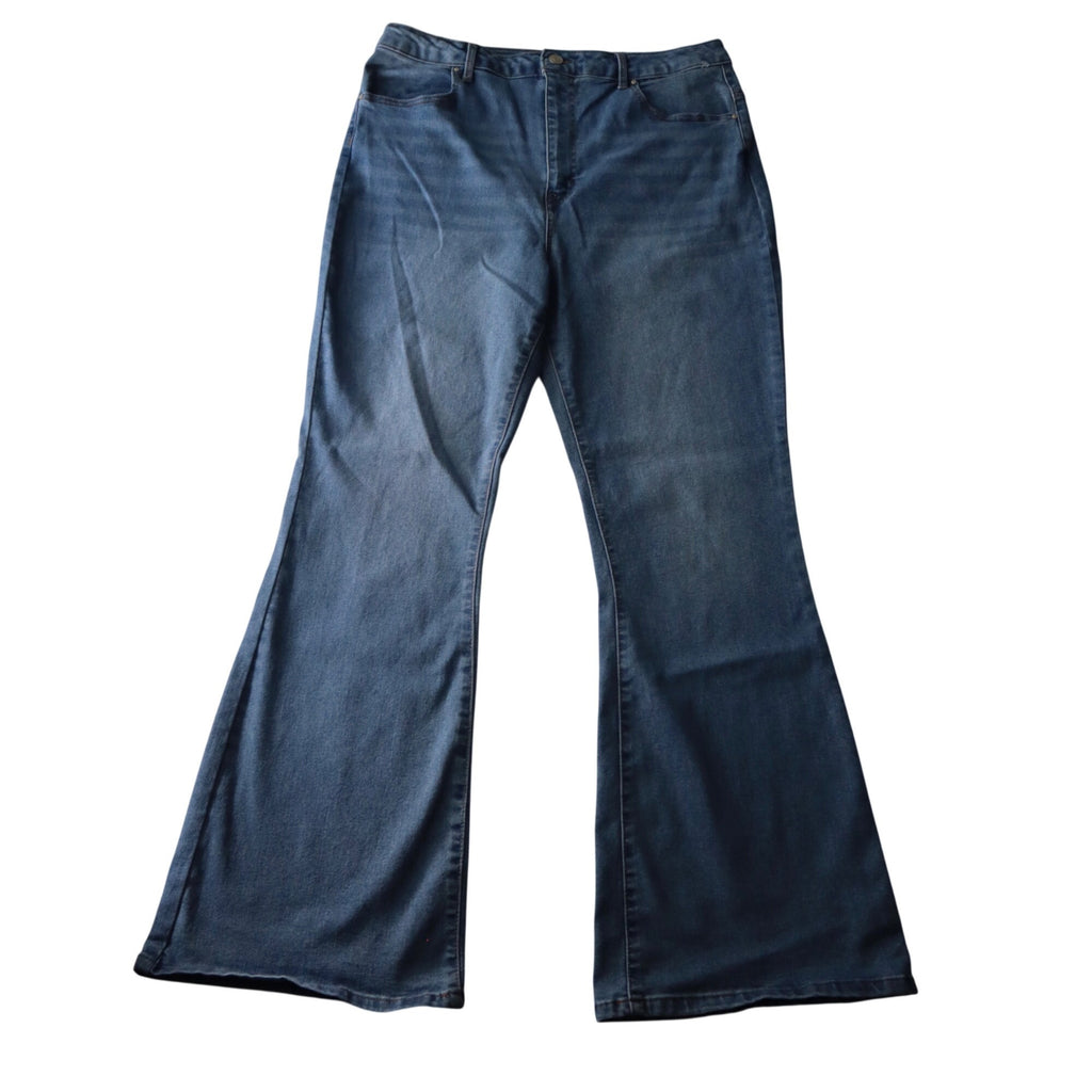 #925 Refuge Denim Austin Retro Style Flared Women's Jeans Blue Size 15