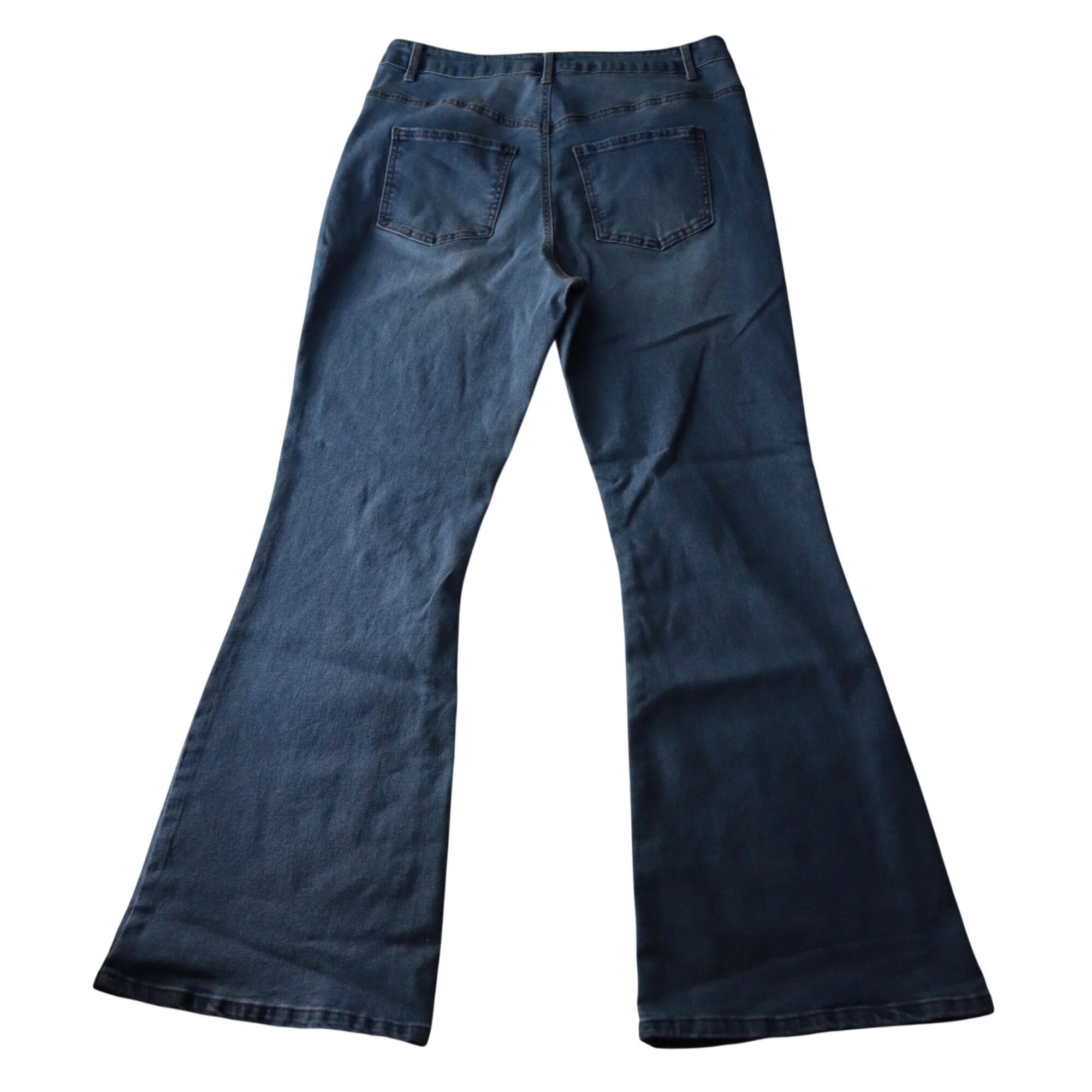 #925 Refuge Denim Austin Retro Style Flared Women's Jeans Blue Size 15