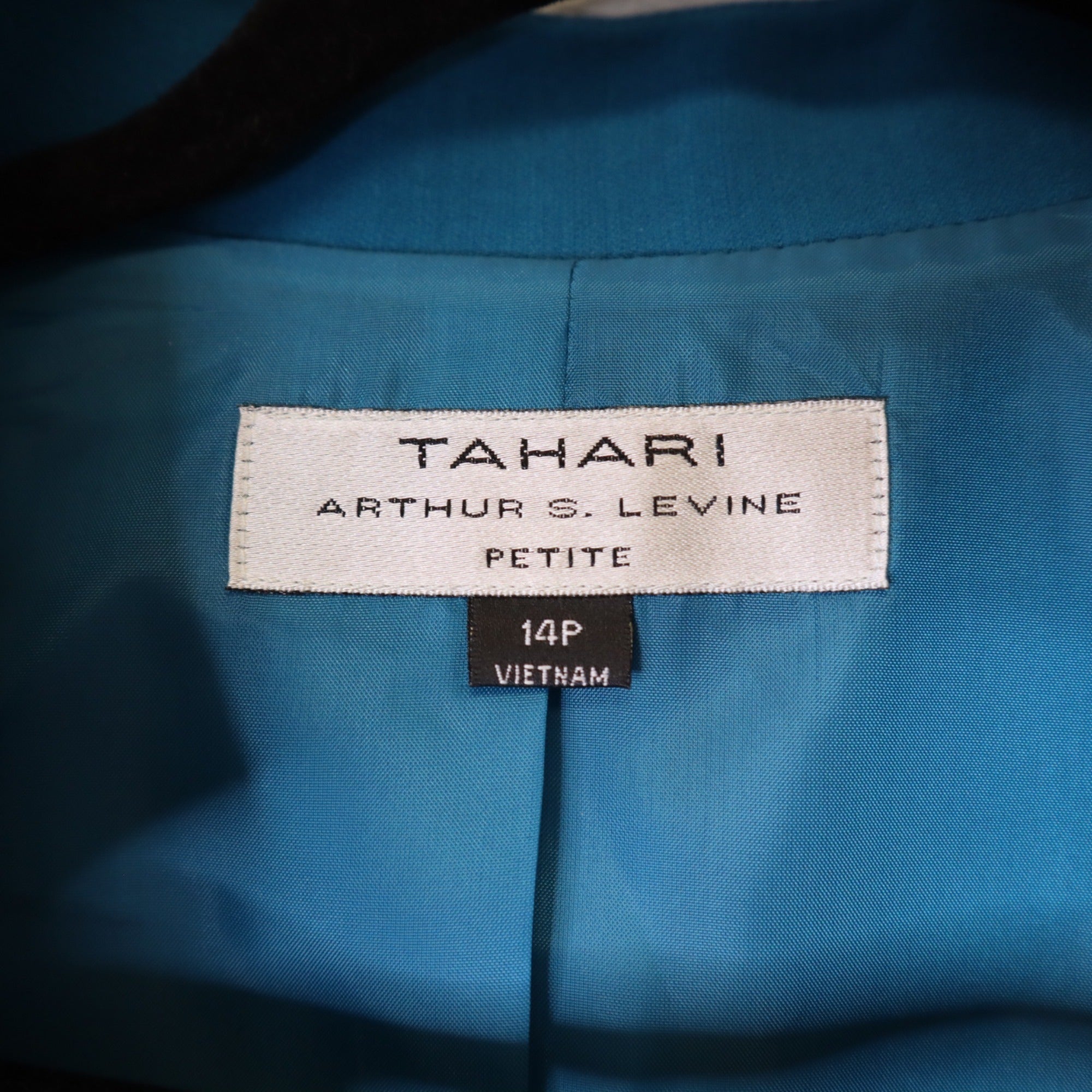 DG-181 Tahari Arthur S. Levine Women's Blazer & Skirt Suit Teal Petite Size 14P