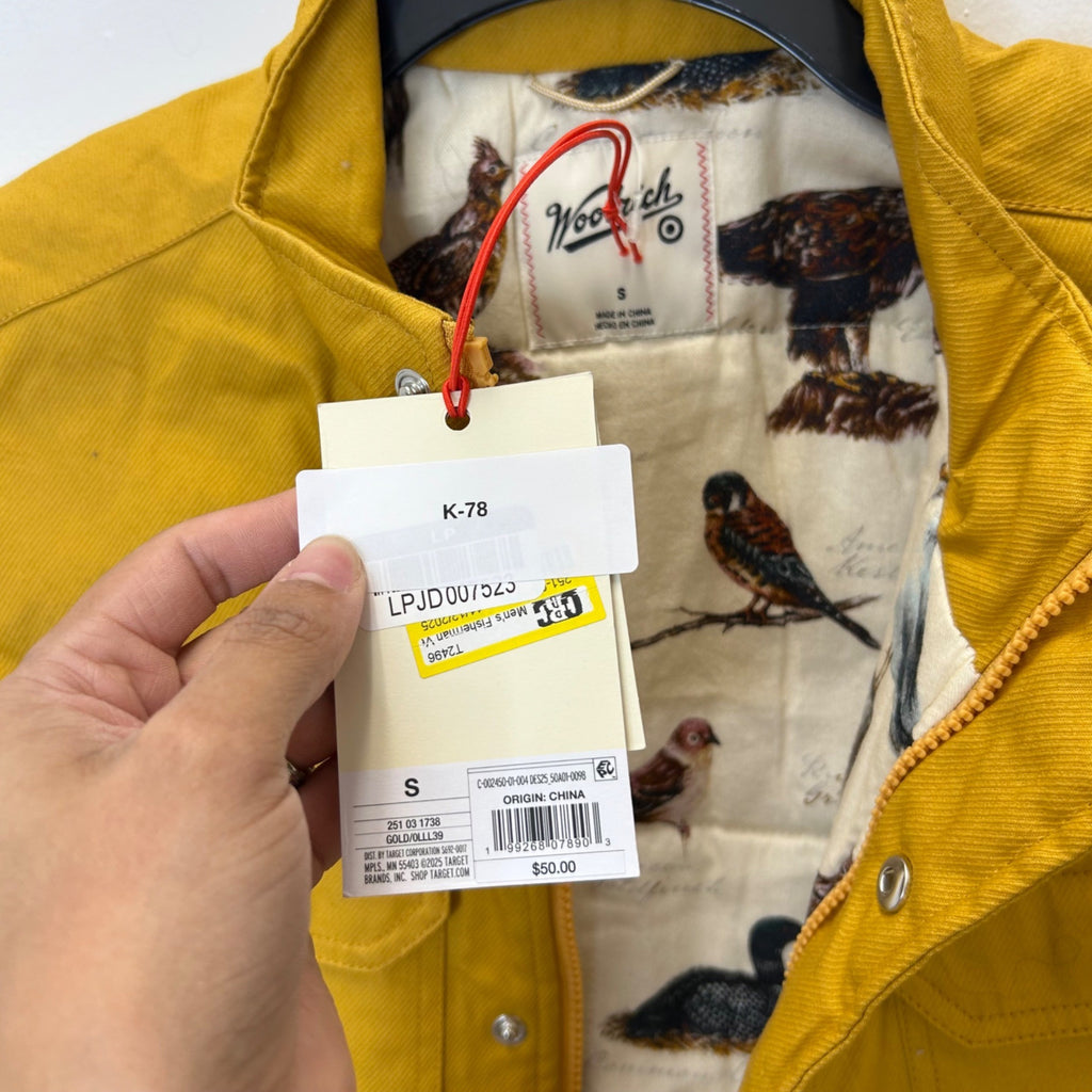 K-78 Woolrich X Target Men's Fisherman Vest Gold Size Small