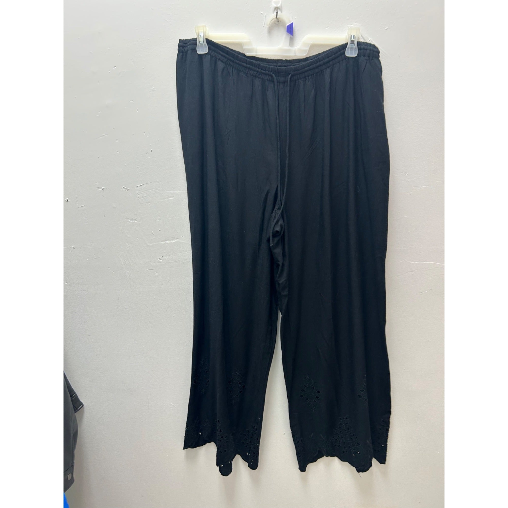 K-142 Future Collective Women's XXL Black High-Rise Wide Leg Pull-on Pants