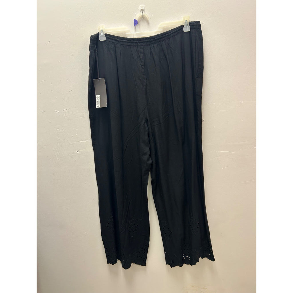 K-142 Future Collective Women's XXL Black High-Rise Wide Leg Pull-on Pants