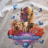 Stanley Stella Buffalo Diamond Cash Casino Slots Gray Crew-neck T-Shirt Size M