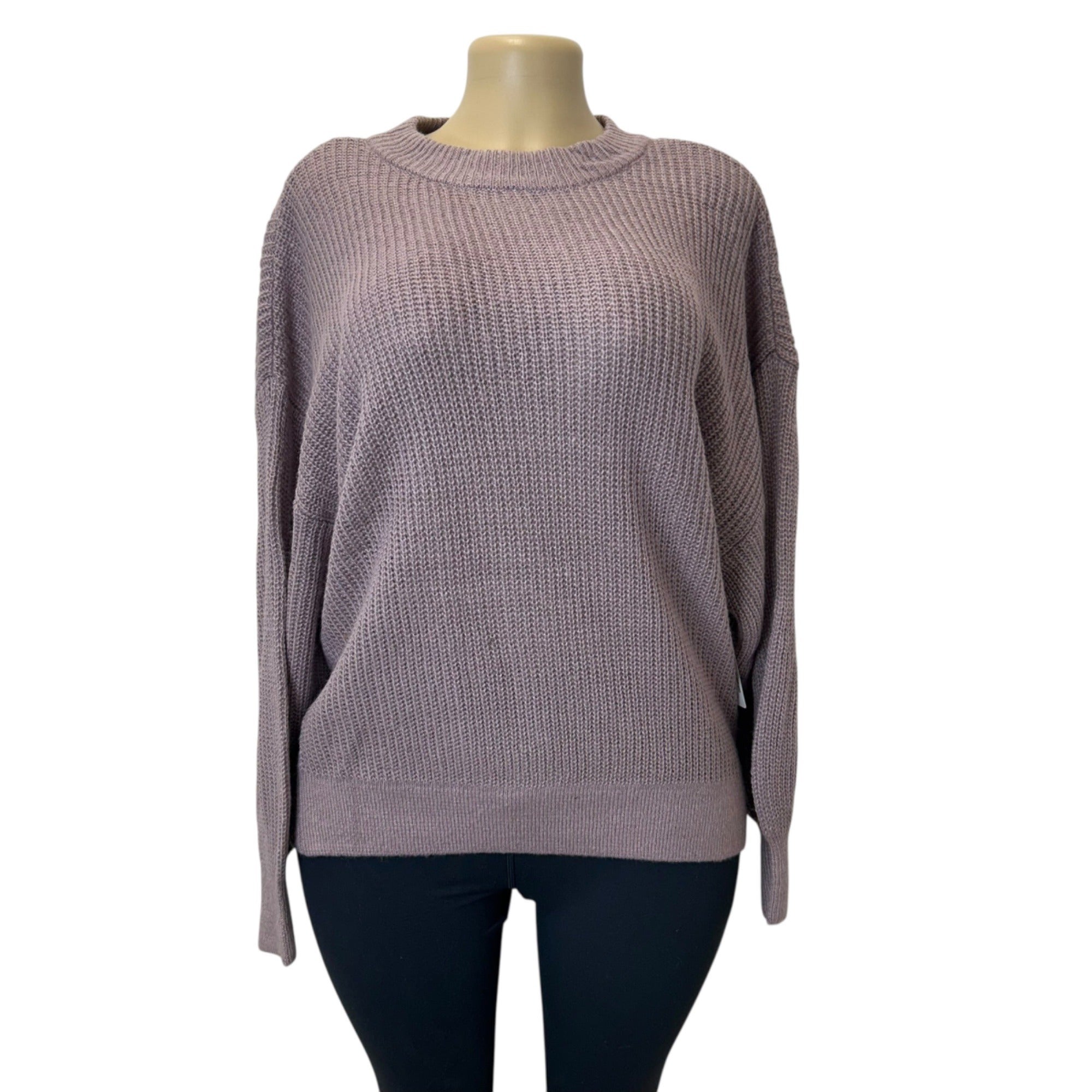 K-63 Flirtitude Active Women's Elderberry Purple Pullover Knit Sweater Size Small