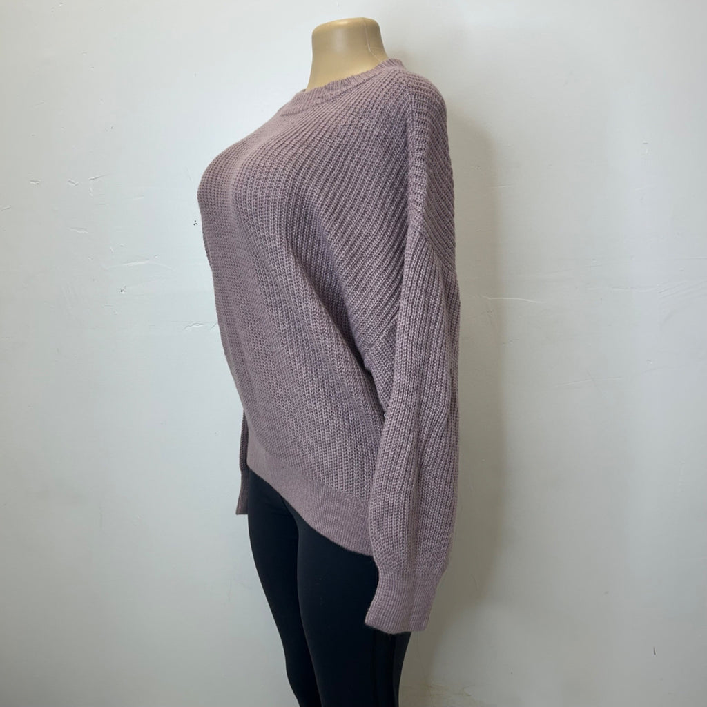 K-63 Flirtitude Active Women's Elderberry Purple Pullover Knit Sweater Size Small