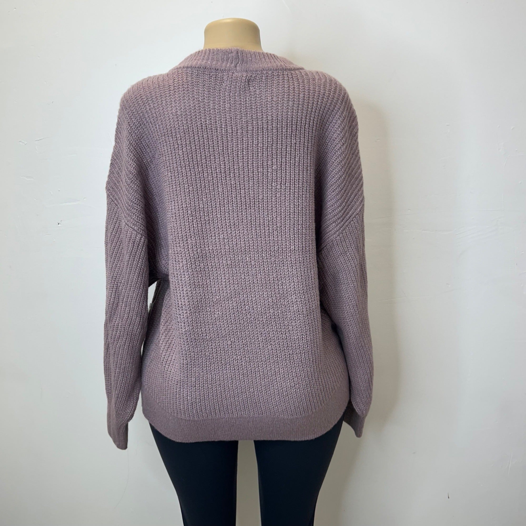 K-63 Flirtitude Active Women's Elderberry Purple Pullover Knit Sweater Size Small