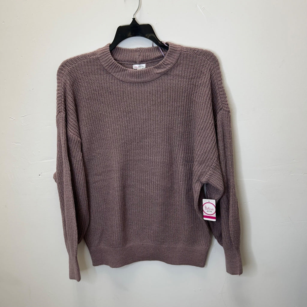 K-63 Flirtitude Active Women's Elderberry Purple Pullover Knit Sweater Size Small