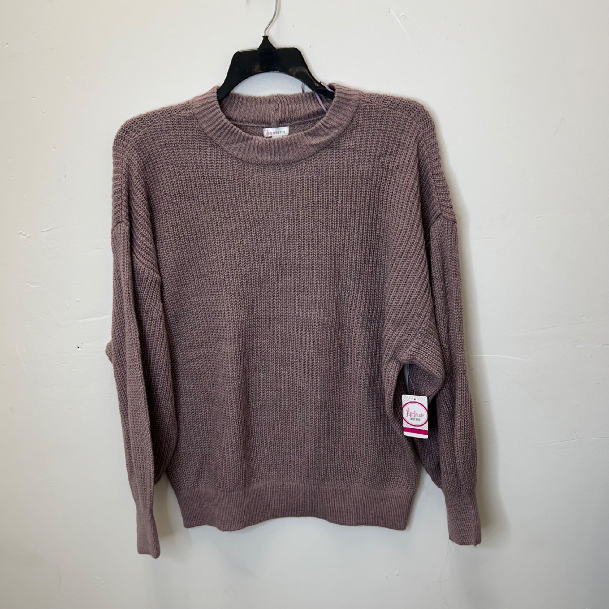 K-63 Flirtitude Active Women's Elderberry Purple Pullover Knit Sweater Size Small