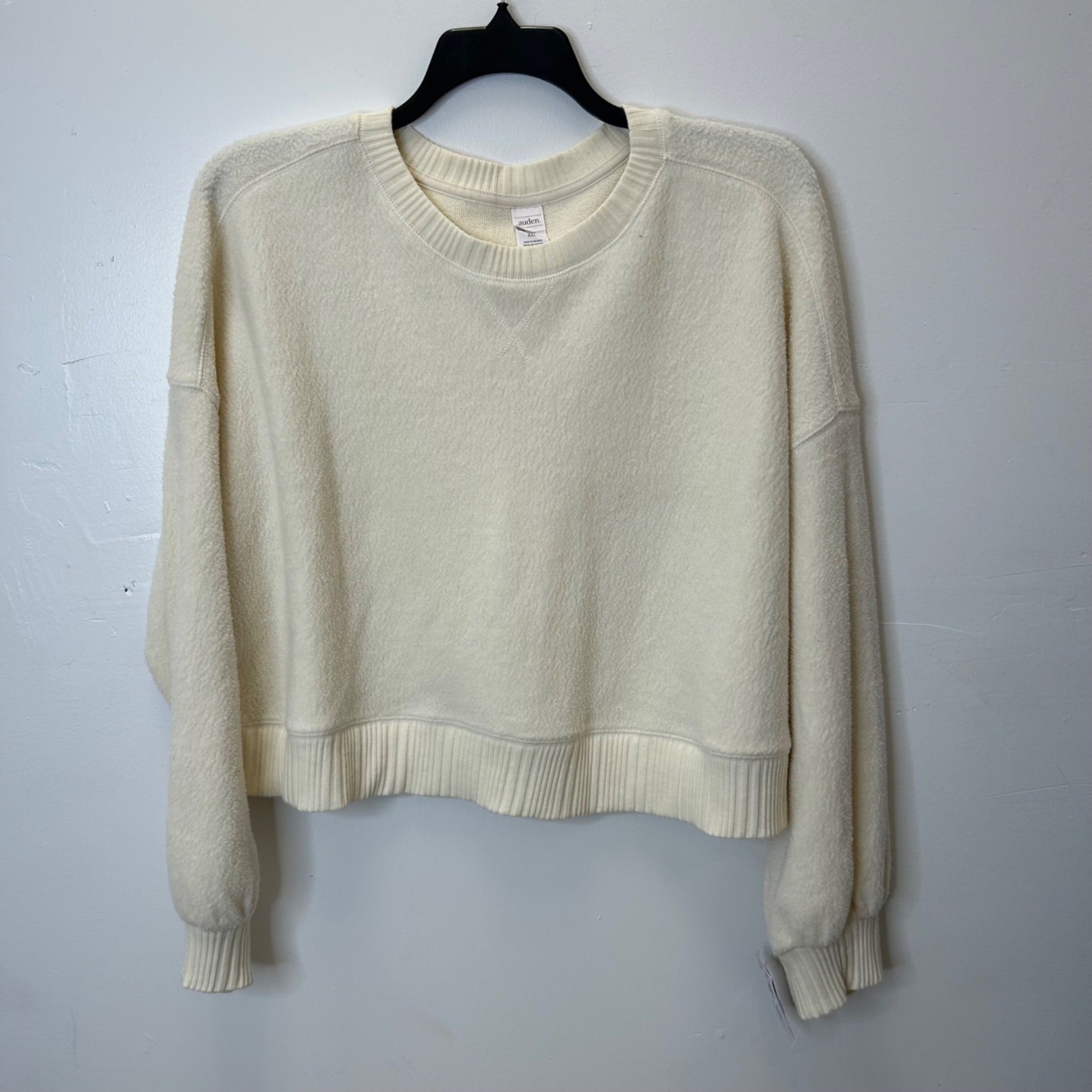 K-98 Auden Women's Teddy Pullover Sweatshirt - White Size XXL