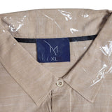 The M Resort Tan Button-Down T-Shirt Men's Size XL