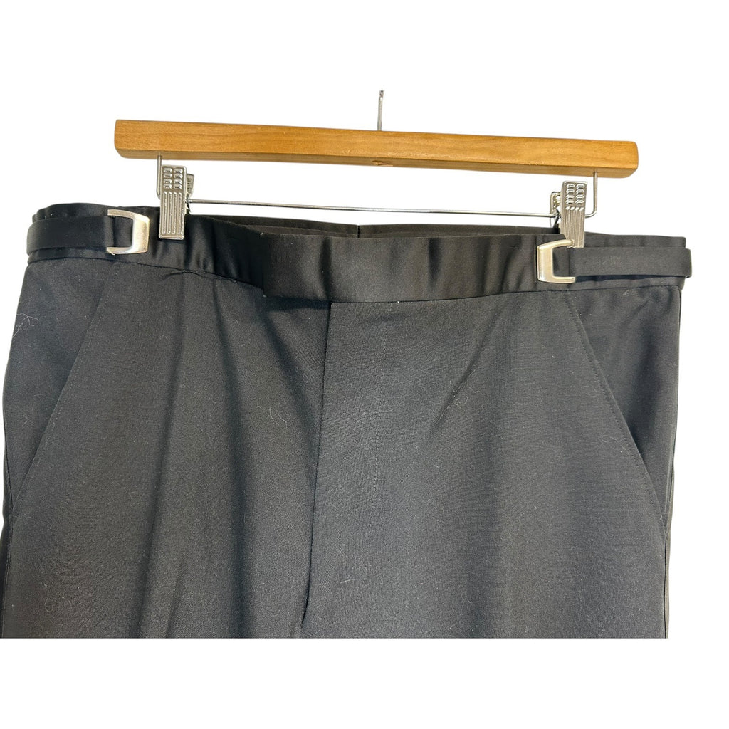 DG-95 Classic Black Mens Dress Pants With Side Adjusters & Belt Loops Size 36 x 30