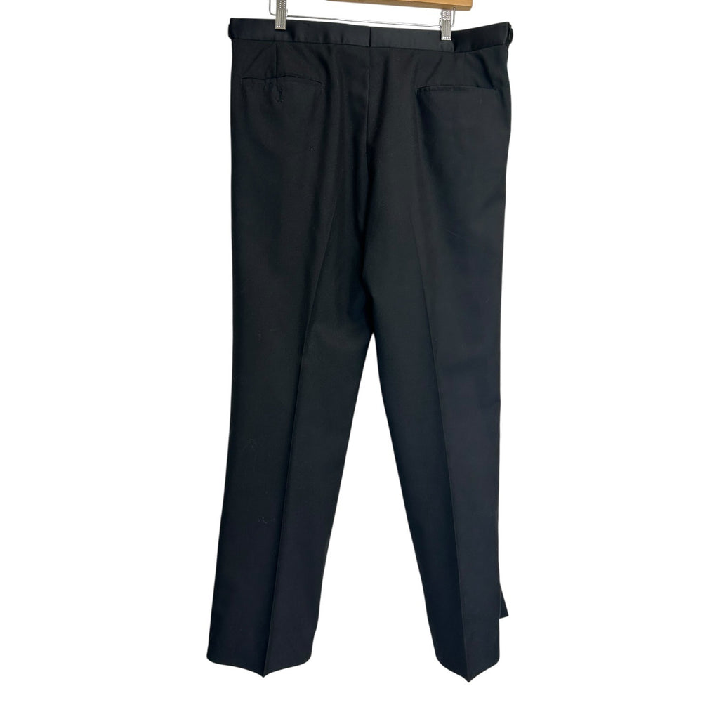 DG-95 Classic Black Mens Dress Pants With Side Adjusters & Belt Loops Size 36 x 30