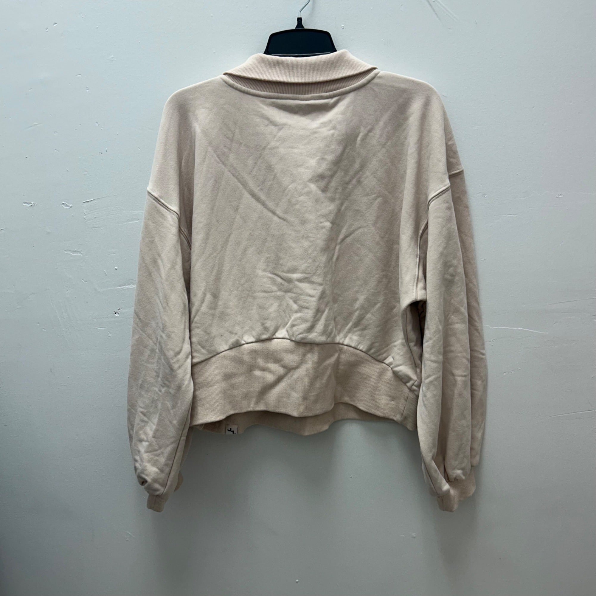 K-184 JoyLab Women's Medium Henley French Terry Sweatshirt - Tan