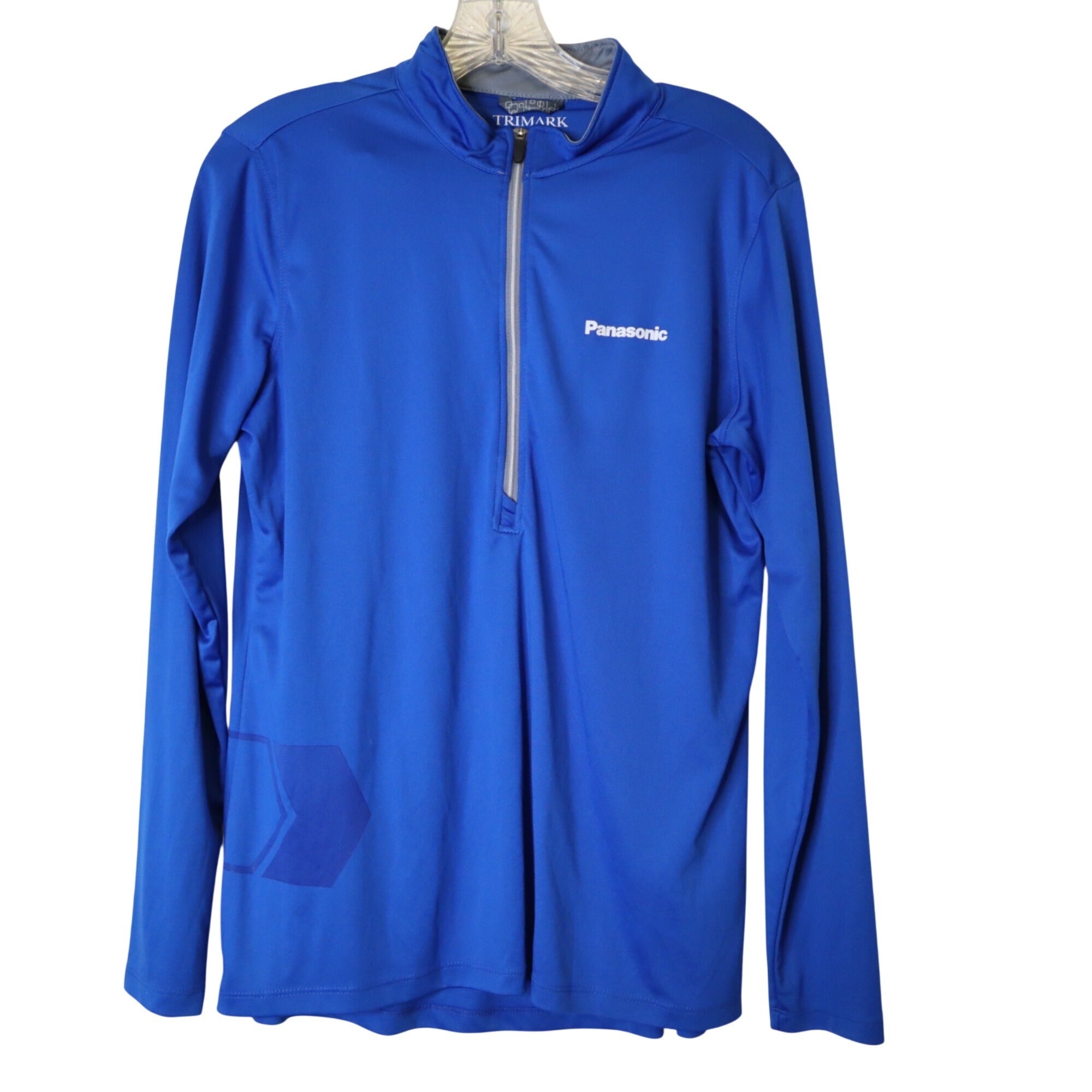 DG-187 Trimark Women's Quarter-Zip Pullover Panasonic Logo Long Sleeve Blue Size Small