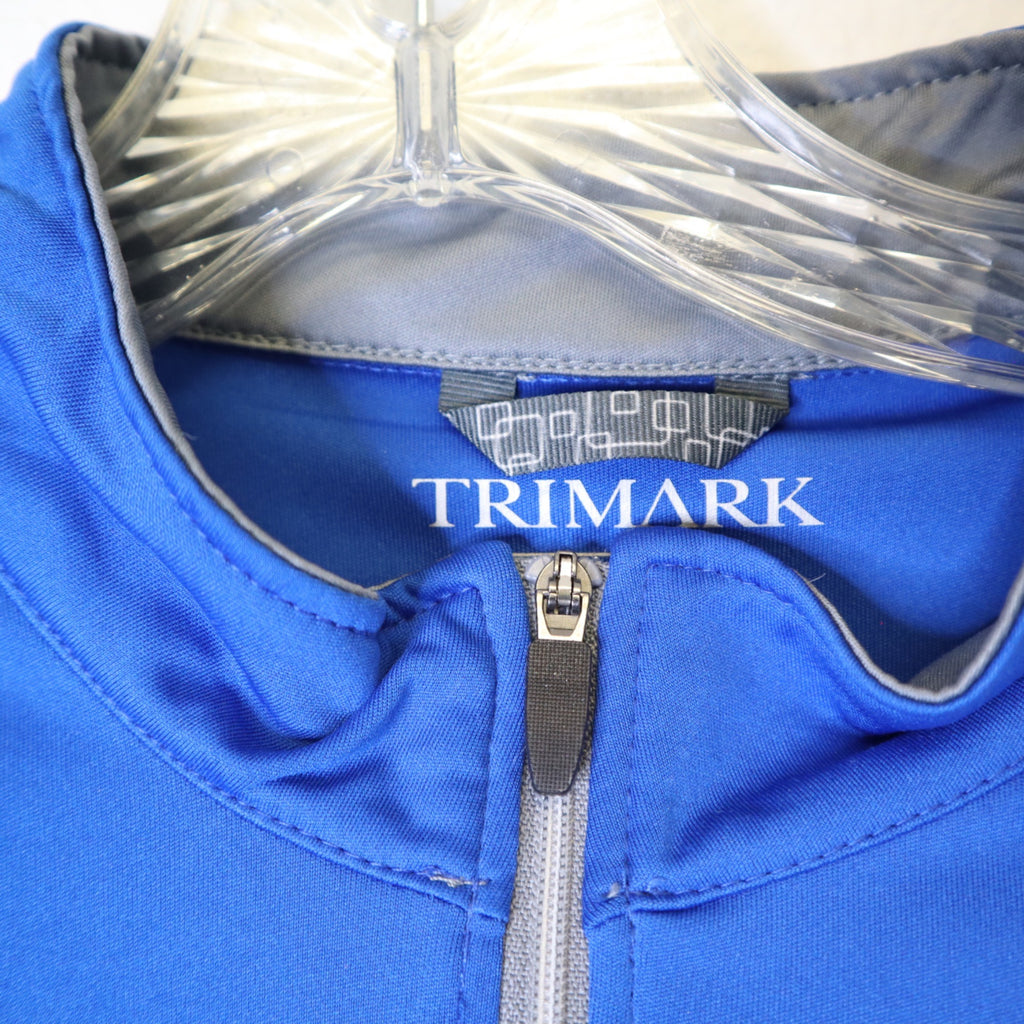 DG-187 Trimark Women's Quarter-Zip Pullover Panasonic Logo Long Sleeve Blue Size Small