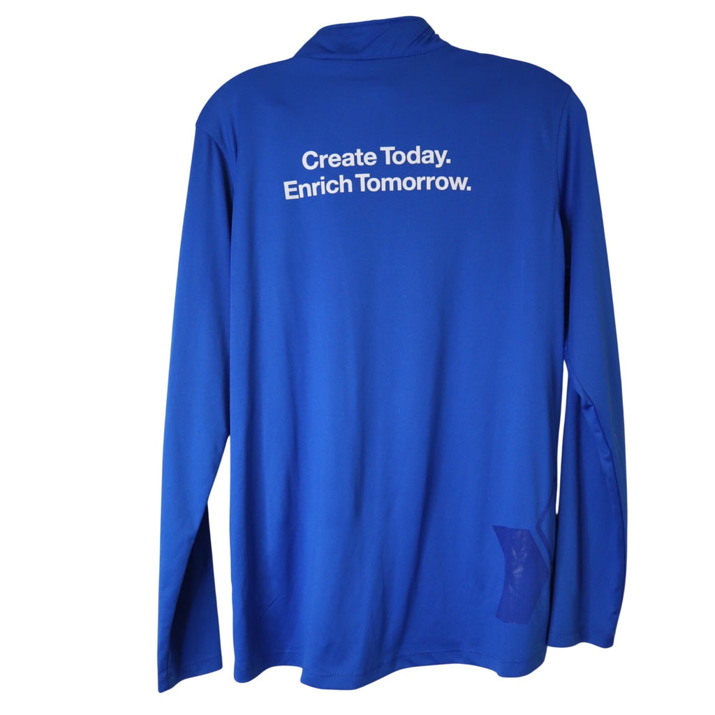 DG-187 Trimark Women's Quarter-Zip Pullover Panasonic Logo Long Sleeve Blue Size Small