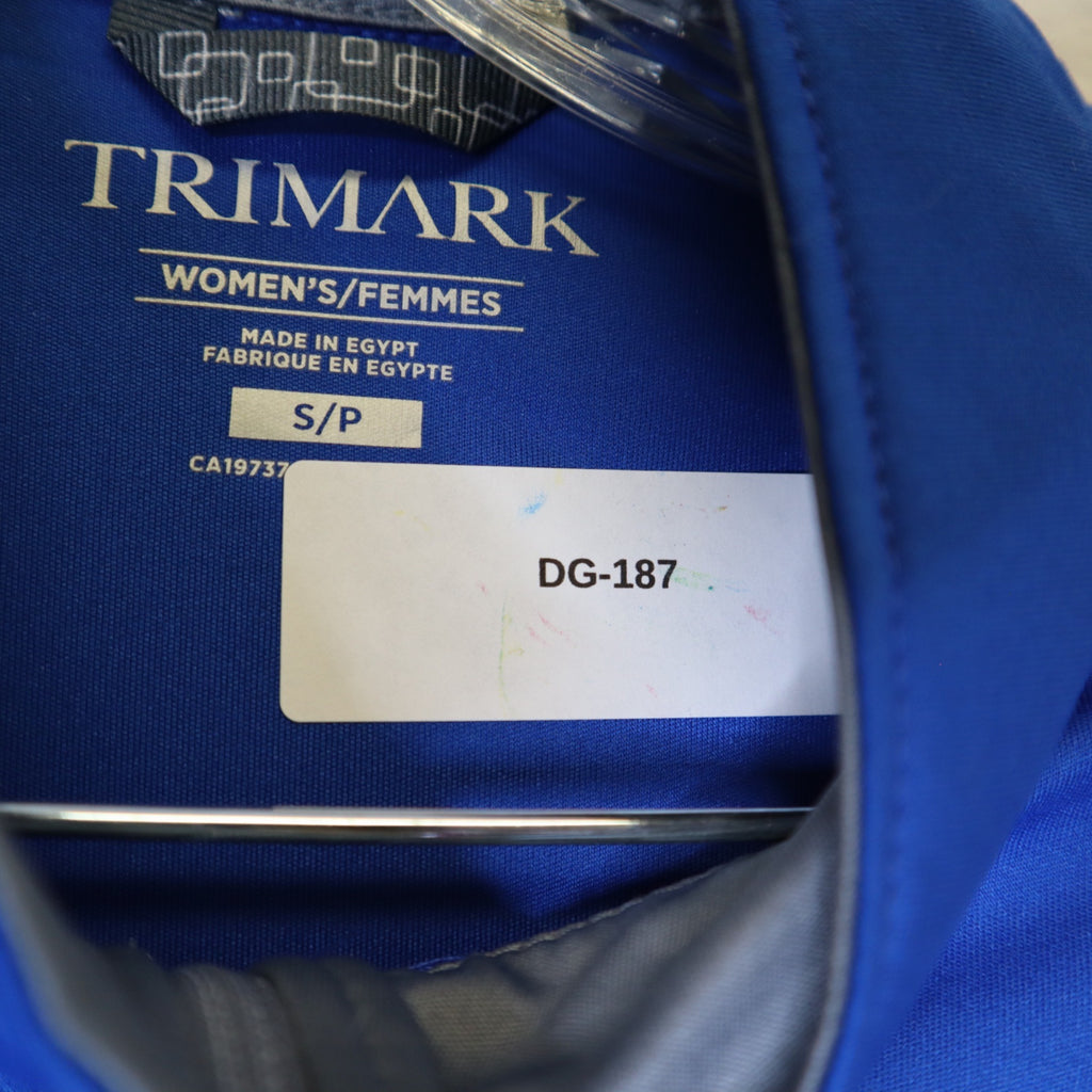 DG-187 Trimark Women's Quarter-Zip Pullover Panasonic Logo Long Sleeve Blue Size Small