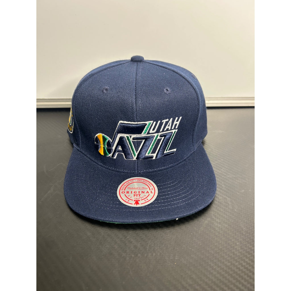 Utah Jazz Mitchell & Ness Original Fit Snapback Hat Navy Embroidered Logo