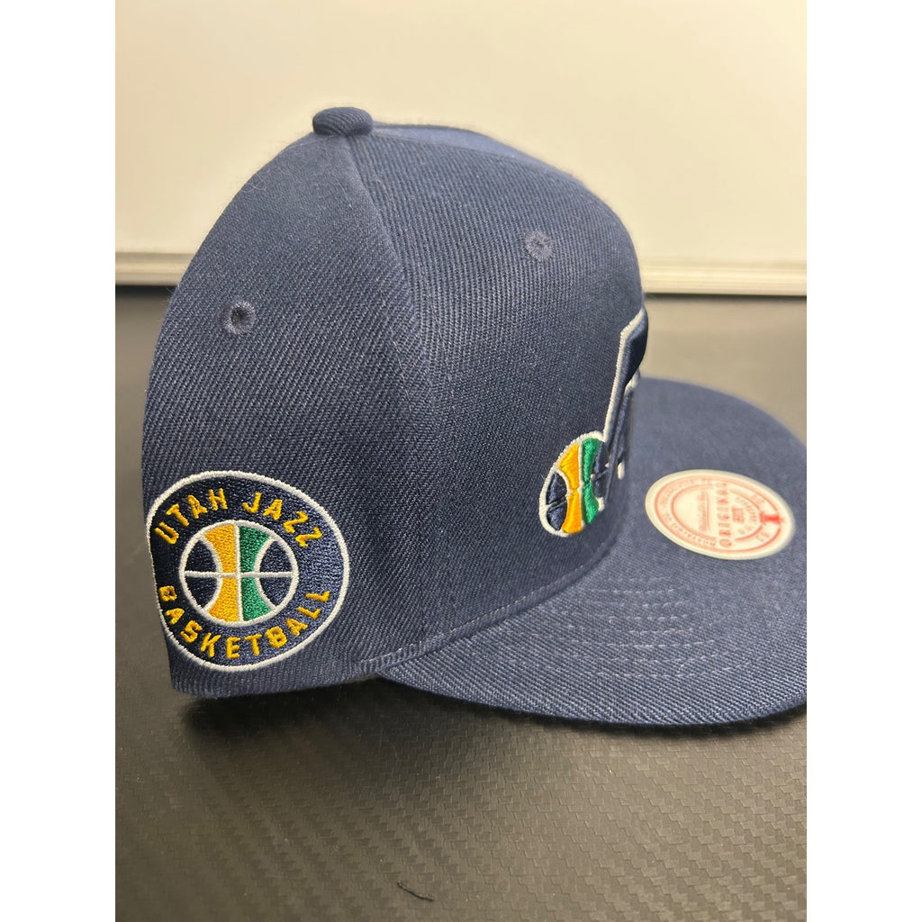 Utah Jazz Mitchell & Ness Original Fit Snapback Hat Navy Embroidered Logo