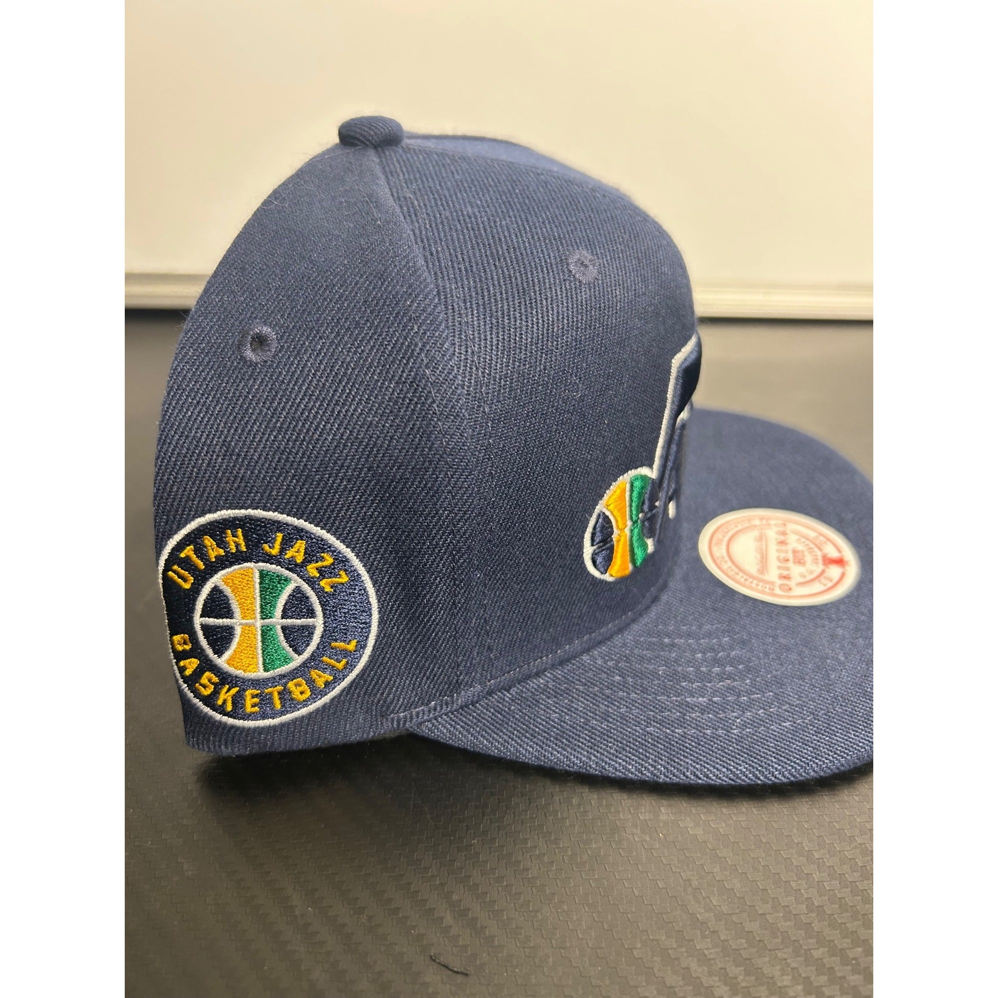 Utah Jazz Mitchell & Ness Original Fit Snapback Hat Navy Embroidered Logo