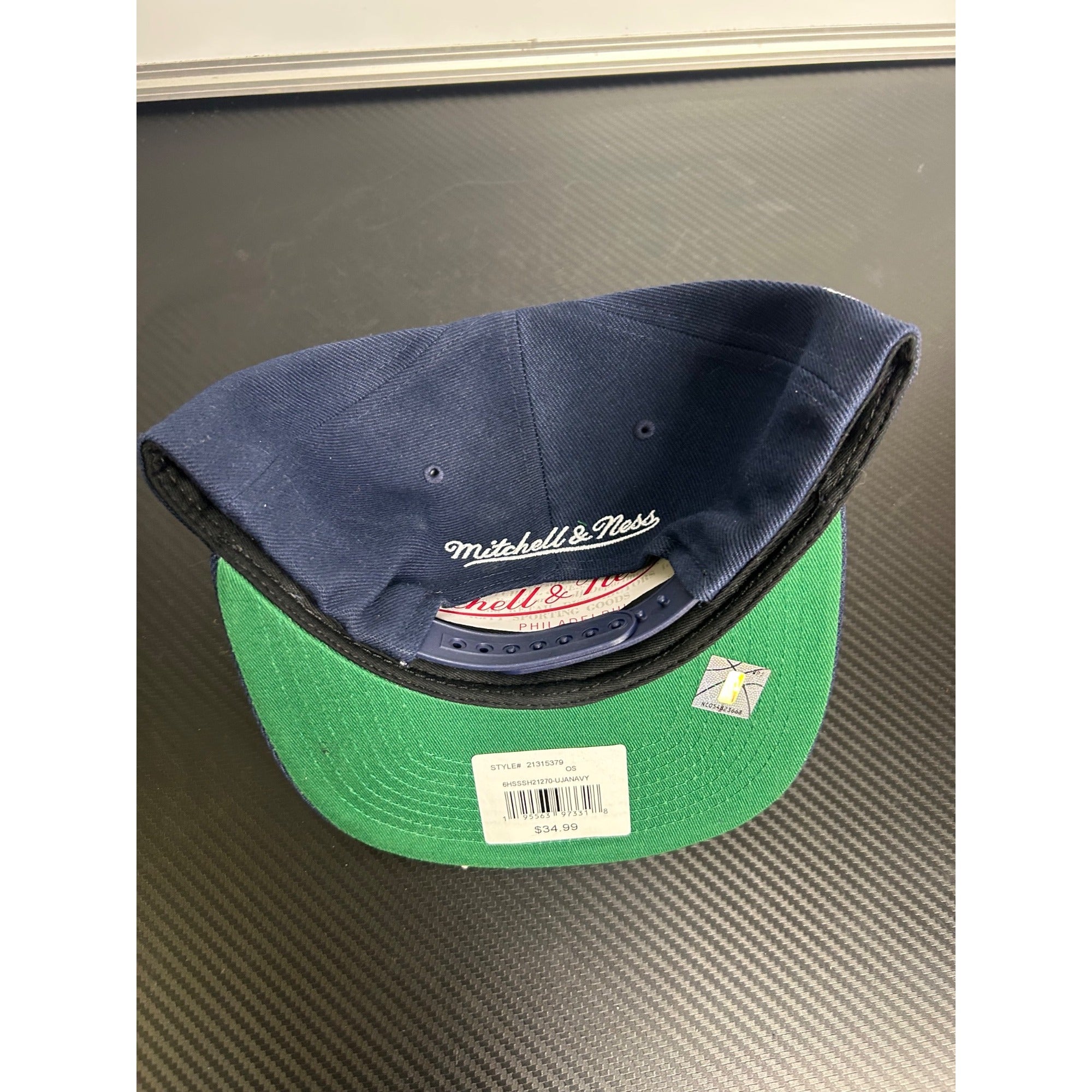 Utah Jazz Mitchell & Ness Original Fit Snapback Hat Navy Embroidered Logo