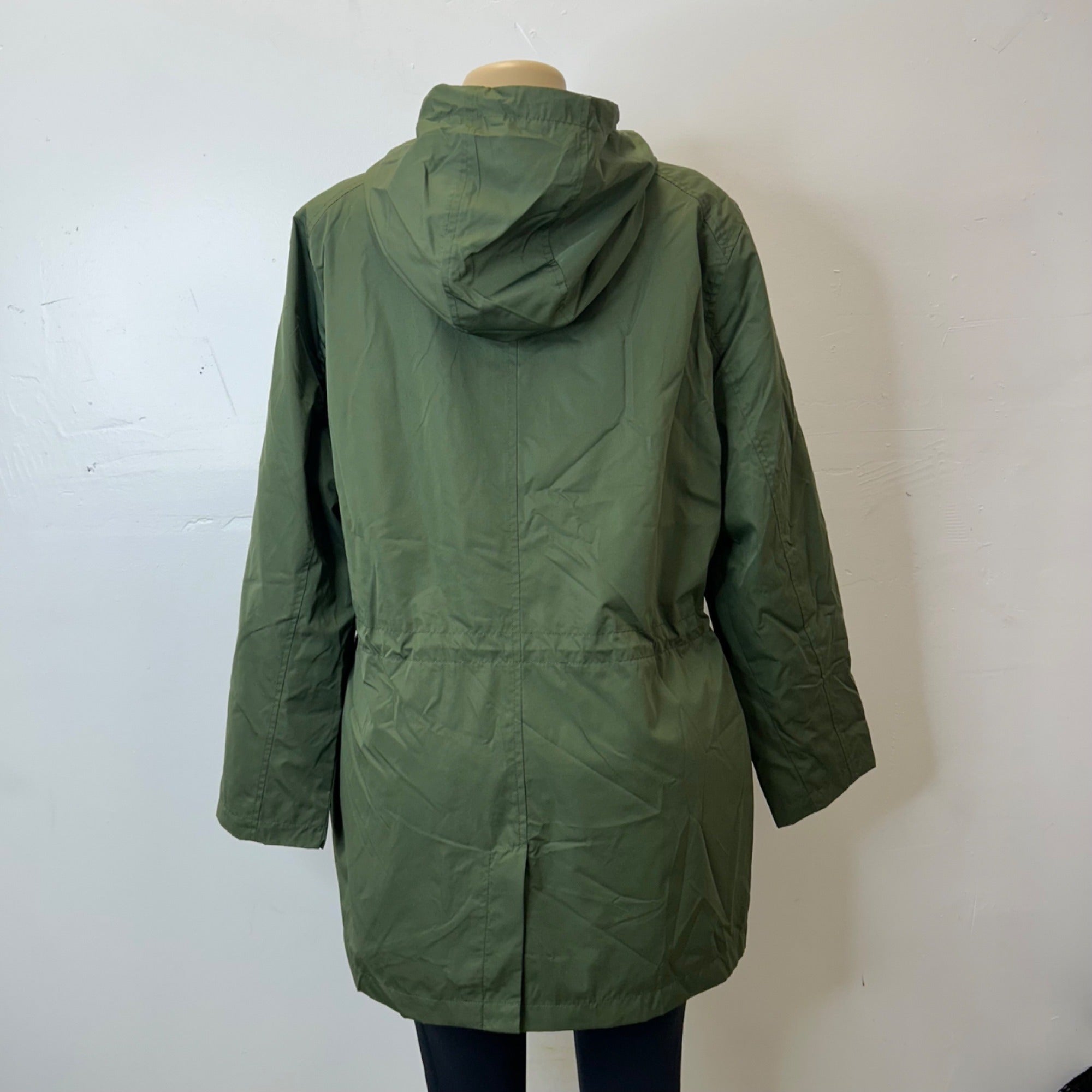 K-109 Time And Tru Women's Lightweight Hooded Jacket Wind Resistant Green Size Large