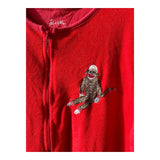 Nick & Nora Sleepwear Size Large Sock Monkey One Piece Footed Red Pajama Onesie