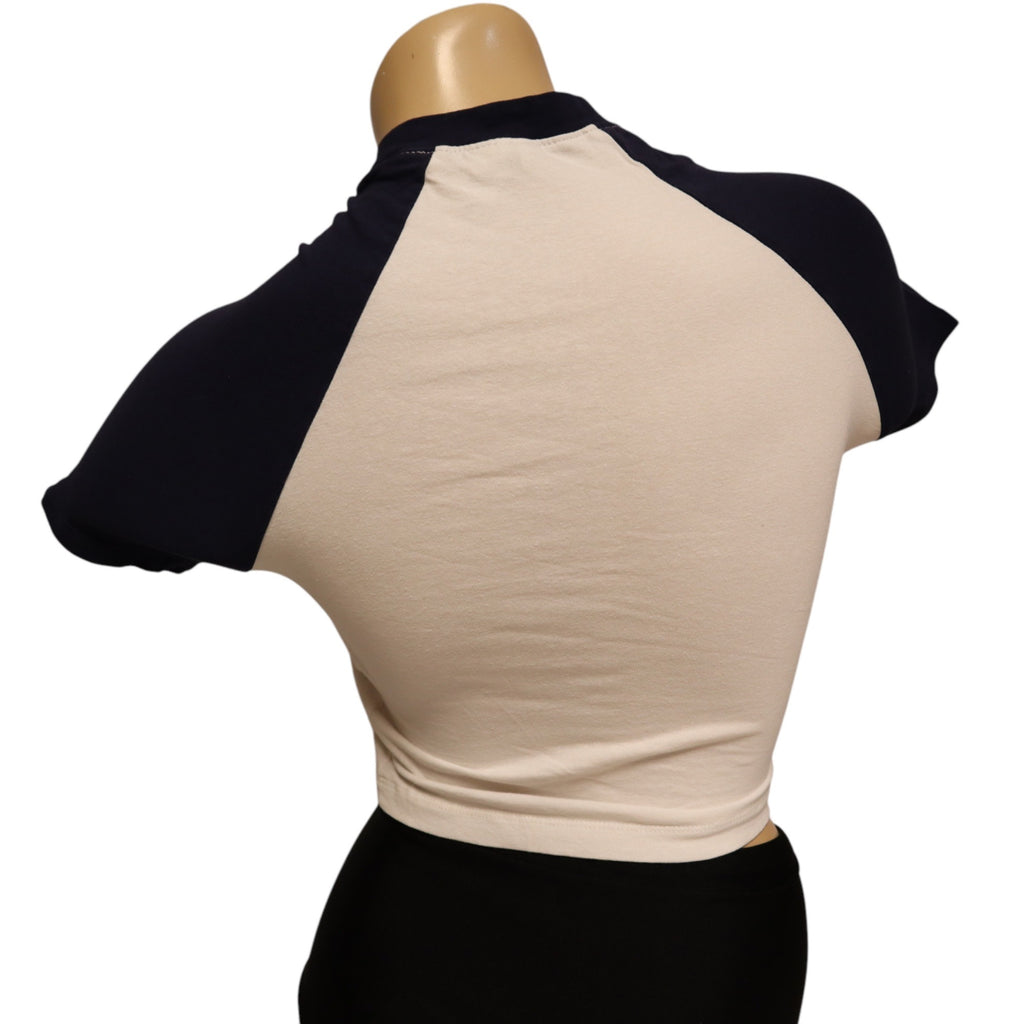 Divided Set of 2 Tops, Lace Trim Ribbed Knit Crop Camisole XS,Cropped T-Shirt S