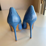 Shoe Republic LA Blue Faux Crocodile High Heel Pumps Size 7