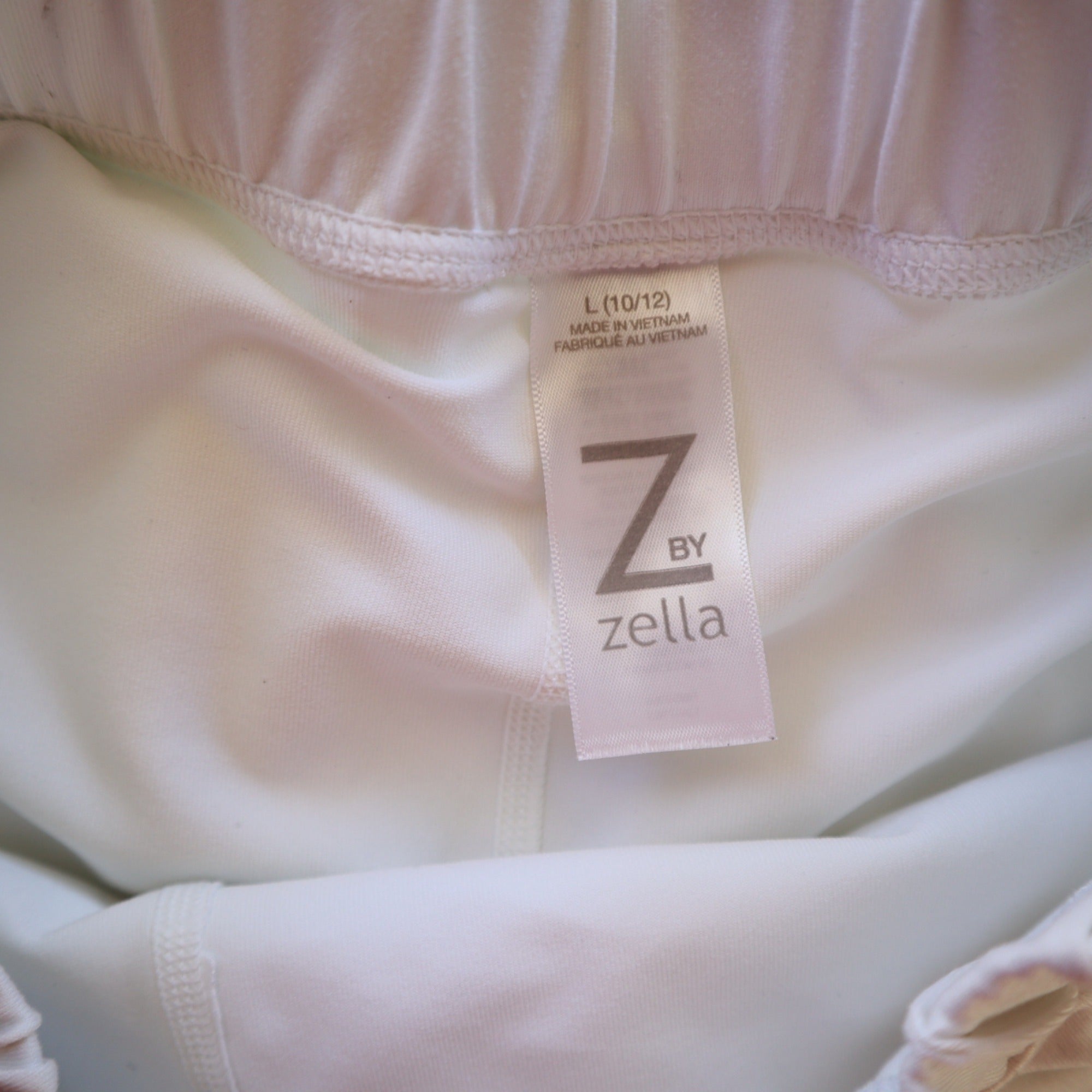 Z By Zella Womens Activewear Skirt Size L (10/12) White Elastic Waist